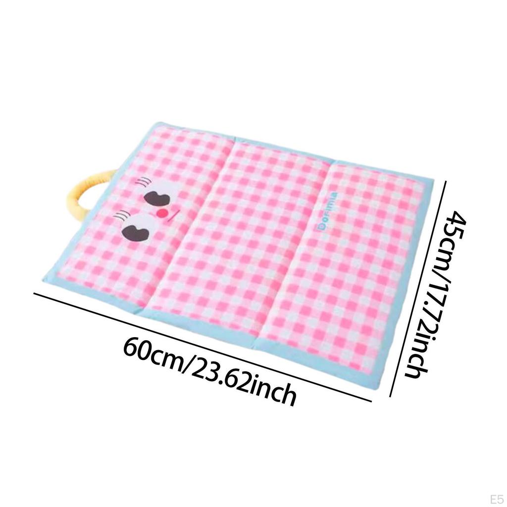 Cooling Carpet for Pets Tafl Cool, Compact Versatile Machine Washable, Portable Handle Pad Cats of