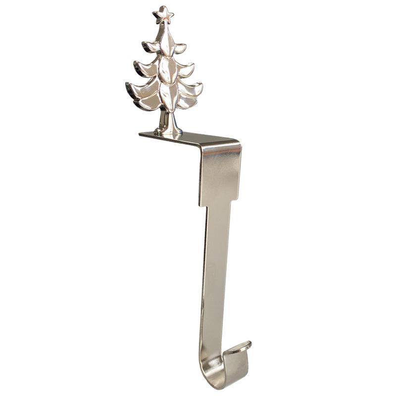 1Pcs Christmas Pendant Snowflake Elk Snowman Tree Shaped Metal Hook For Fireplace Door Cabinet Xmas Party Navidad New Year Decor