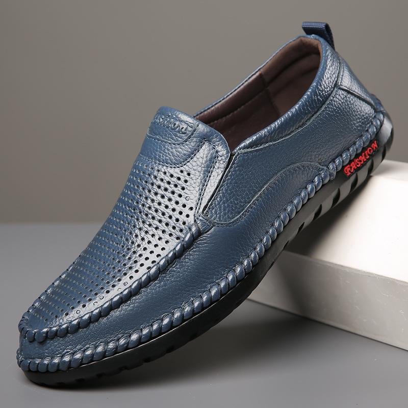 Men Dress Shoes High Quality Genuine Leather Work Shoes Slip-on Men Driving Shoes Comfortable Breathable Party Shoe Men Sneakers