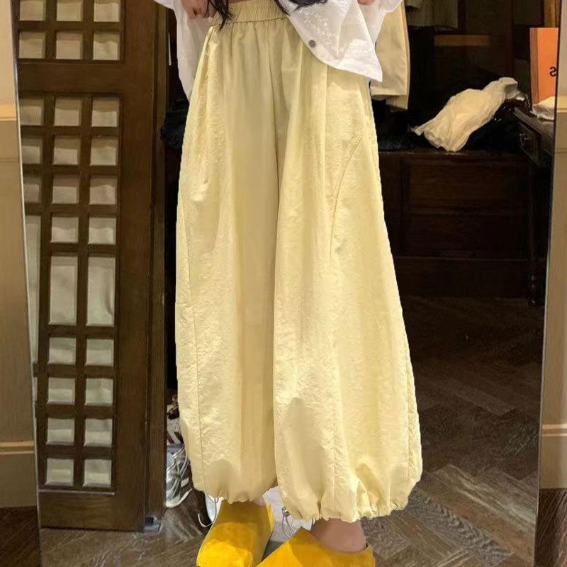 Quick-drying bloomers women's summer new high-waisted loose and thin casual radish pants nine-point wide-leg Nezha pants