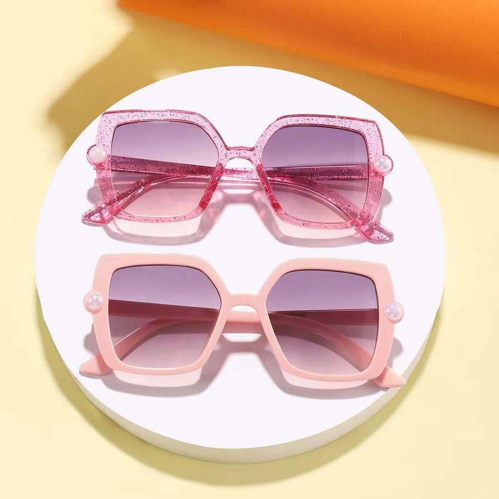 2026 Children's New Accessories Candy Color Square Outdoor Sunshade Cute Baby Street Style Sunglasses