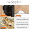 Reinforced 90° Right Angle Bracket for Cabinets, Beds, and Corner Support