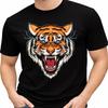 Tiger T Shirt Roaring Big Cat Graphic Tee Fierce Wild Animal Streetwear Top