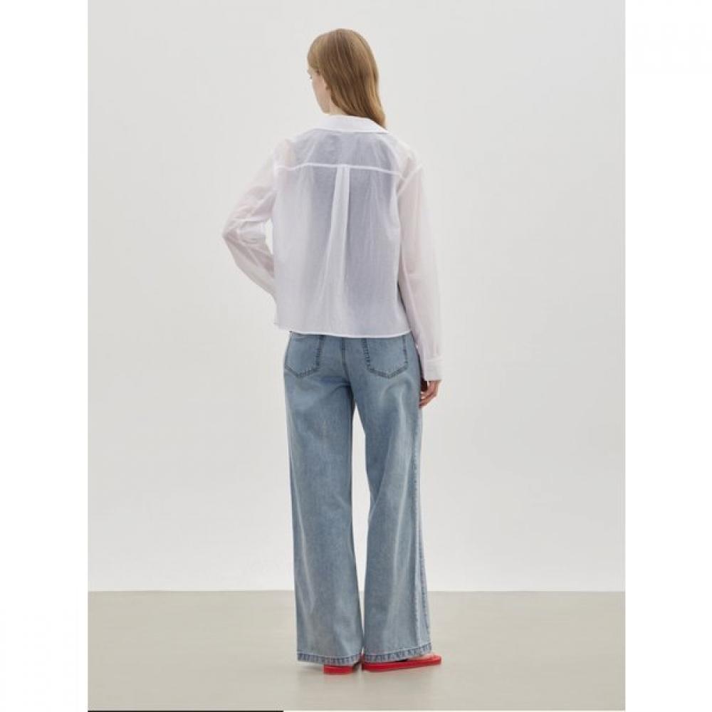 Cc Collect. Sheer Frill Shirt Blouse C262msc133