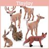 Forest Wildlife Pvc Animal Decor Set With Realistic Squirrel Fox Rabbit Deer For Holiday Home Decoration