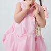 Minibala Girls' Pure Cotton Bowknot A-Line Vest Dress
