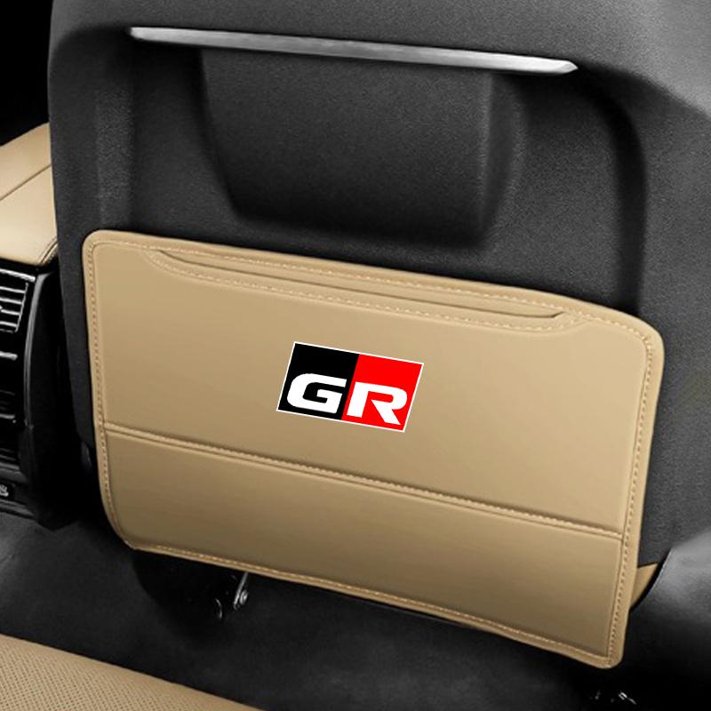Leather Car Seat Back Anti Kick Protector Mat Prevent Dirty Pad For Toyota Corolla E150 E120 Land Cruiser 200 Camry 40 55 Rav4