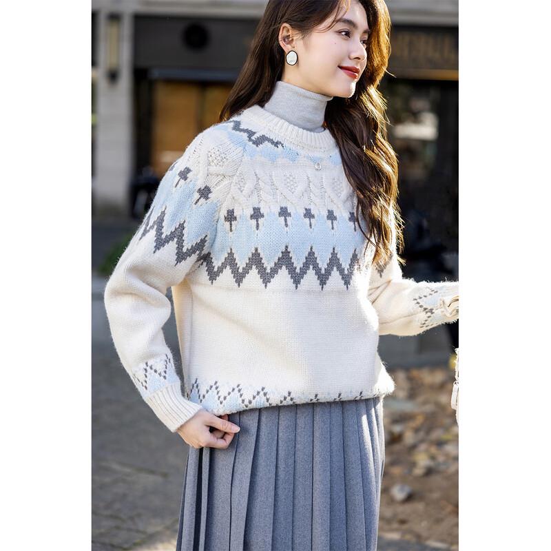 Mokana Women's Fair Isle Long Sleeve Sweater