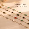 Titanium Steel Square Stone Bracelet for Women - Colorful Casual & Dating Accessory
