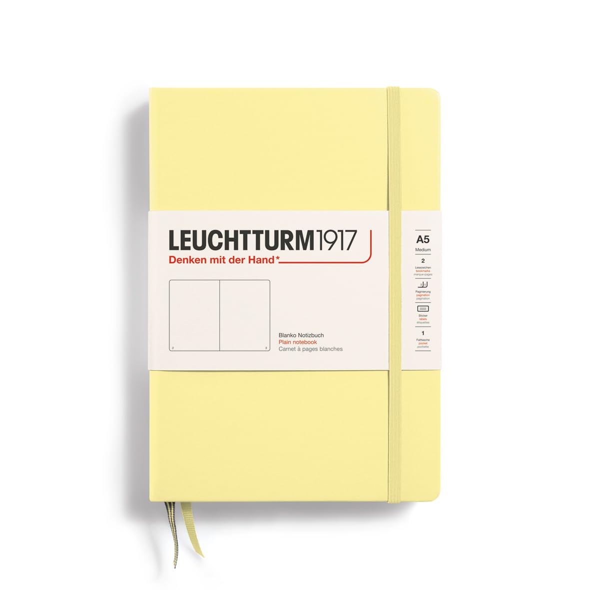 

Блокнот Leuchtturm A5 без линовки, официально импортированный, ванильный, 365484, ваниль