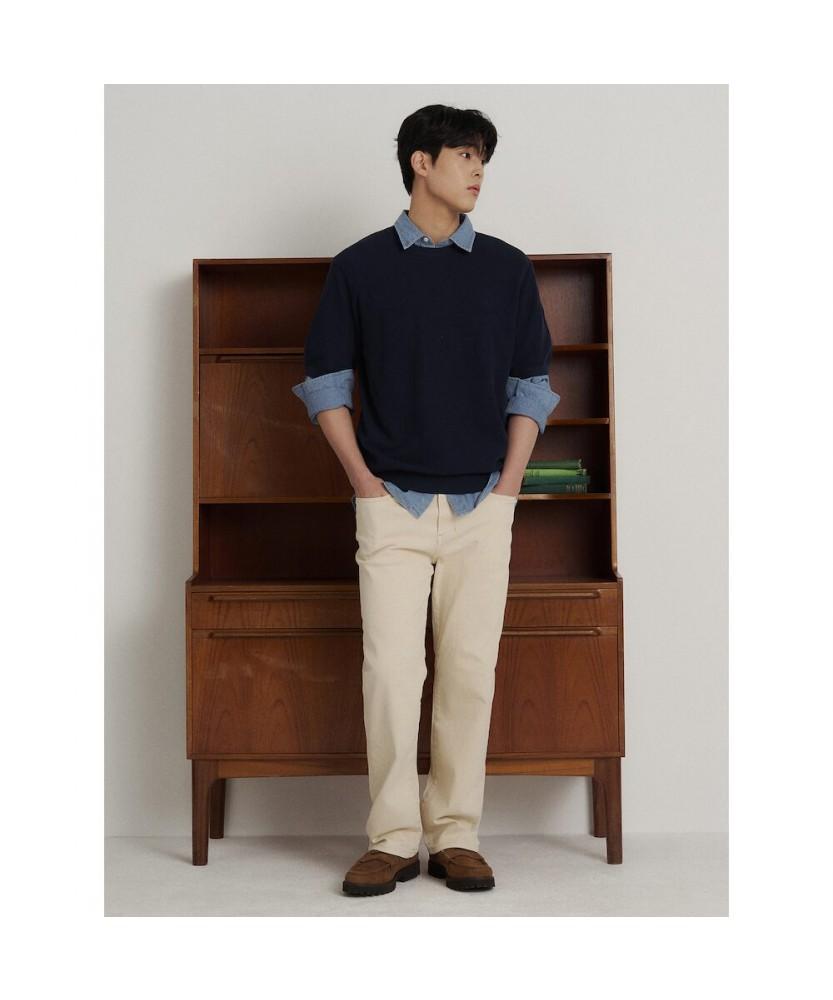 Binpolmen Cotton Round Knit Navy