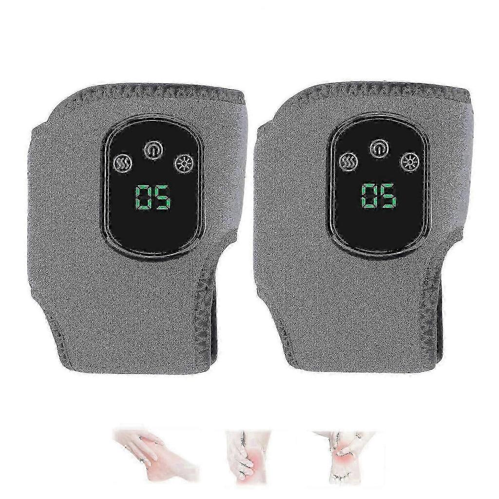 2x 2025 Emsense Massaggiatore per Piedi Wireless Portatile Metodo Triplo 3 Modalità di Vibrazione Fascia Riscaldata per Caviglia per Casa Ufficio Viaggio-jinmu3