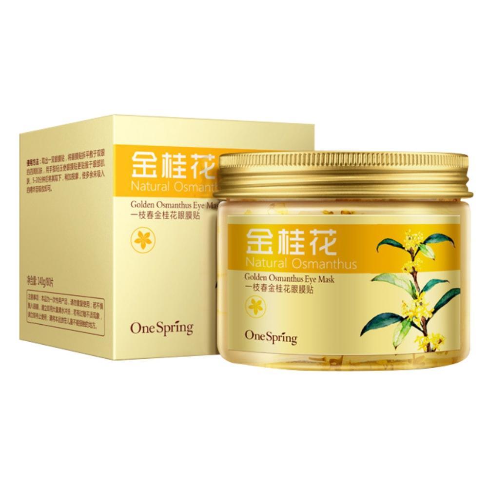 Osmanthus Golden Eye Mask Fragrance Collagen Gel Whey Protein Anti Wrinkle Anti Aging Eye Masks