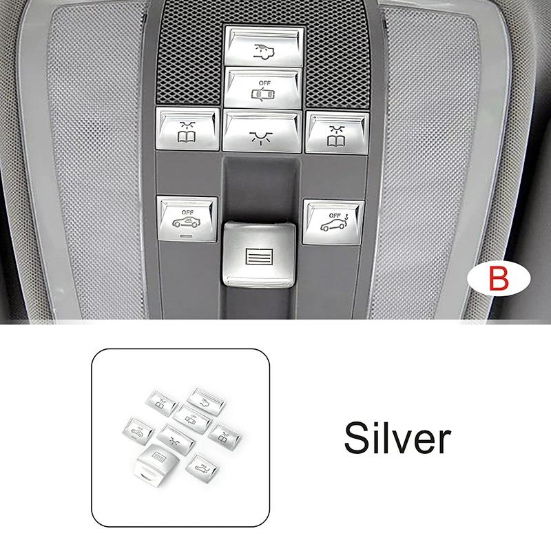 Auto Dach Schiebedach Leseleuchte Knöpfe Aufkleber Dekoration Für Mercedes Benz GLK C E Klasse X204 W204 W212 Innenleuchte Abdeckung Zierleiste