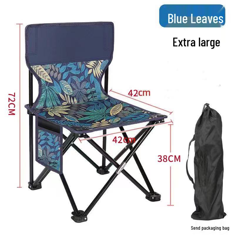 Portable Outdoor Folding Chair - Ideal for Camping, Fishing, Beach, and BBQs with Durable Oxford Cloth Seat