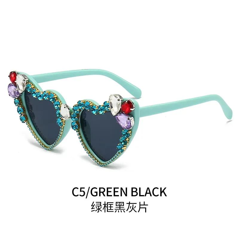 

Cat Eye Sunglasses For Women Handmade Inlaid Imitation Diamond Style Shiny Sunglasses