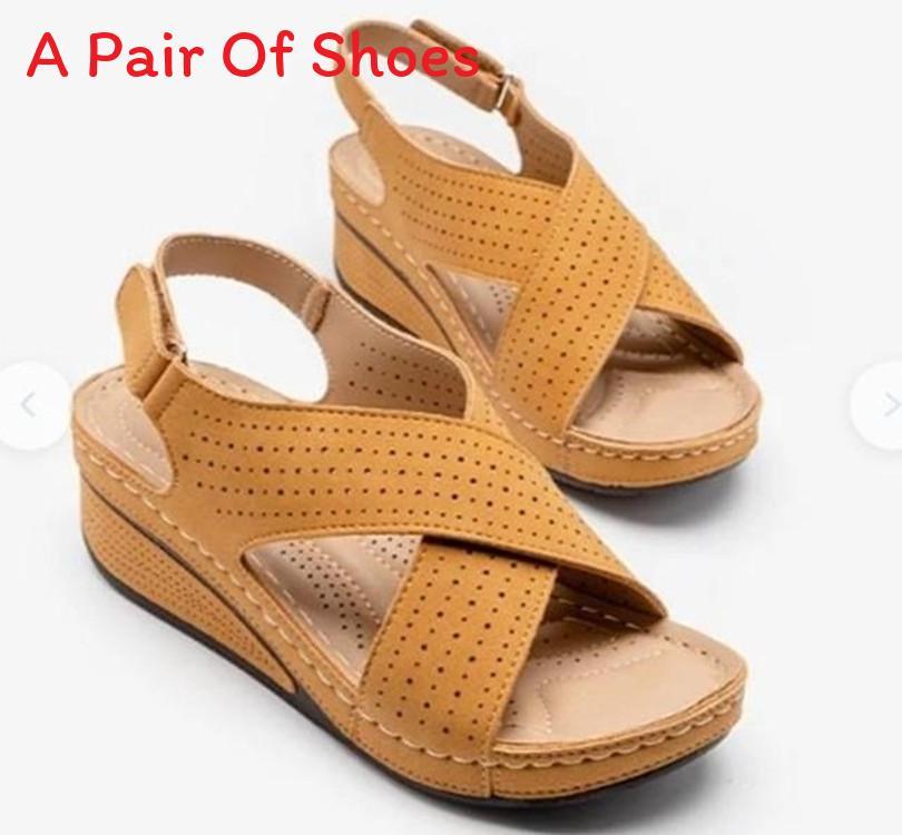 Roman Sandals Women Summer Thick Sole With Adjustable Strap For Casual Wear