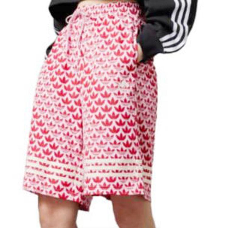 Adidas Originals Adicolor 70s Retro Series Logo Print Elastic Waistband Straight-Leg Sports Shorts Women Bottoms Multiple-Colors IK7858