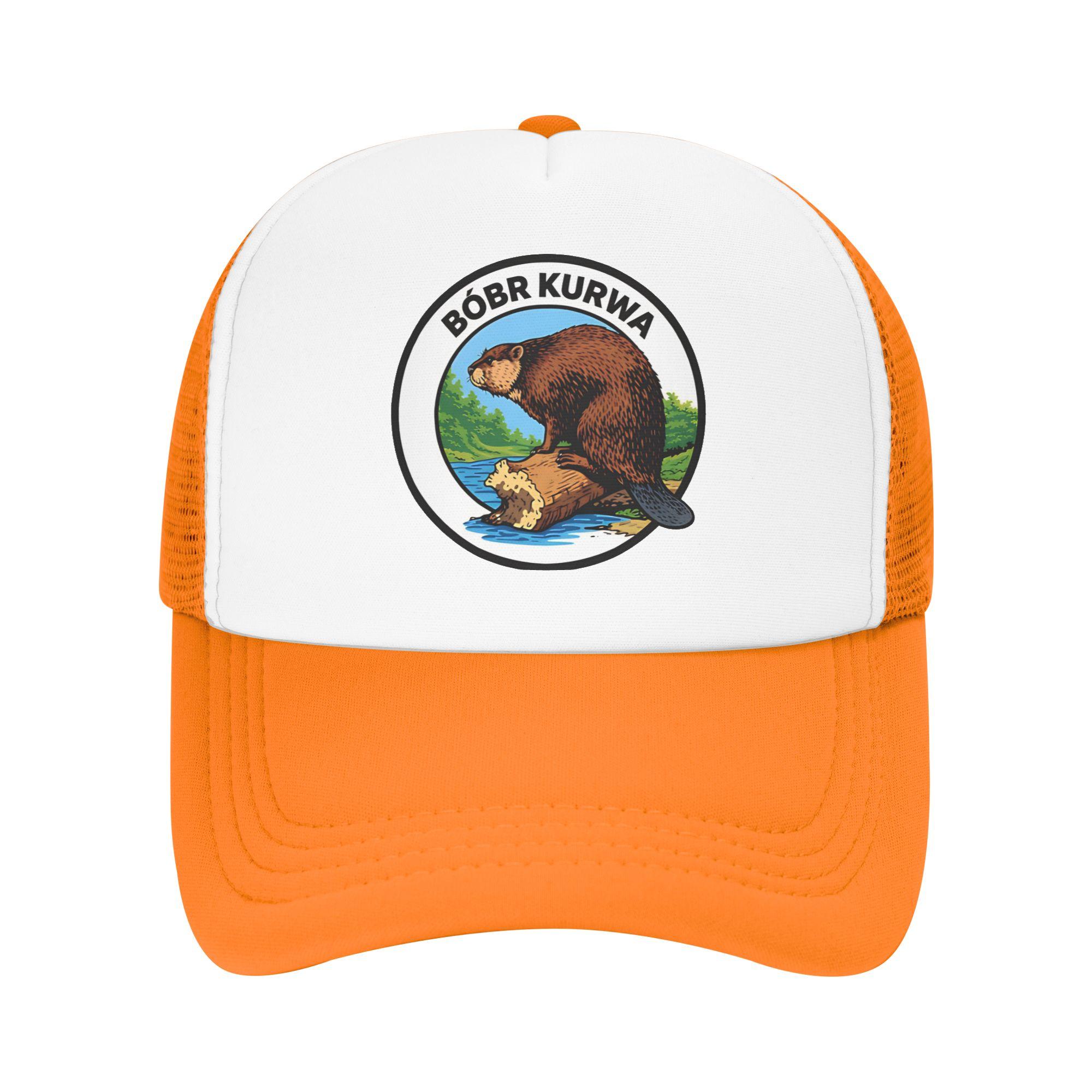

Bobr Kurwa Funny Beaver Sun Hats Baseball Cap Spring Trucker Hat Wholesale Outdoor Sports Hats Women Men Retro Baseball Cap One Size помаранчевий