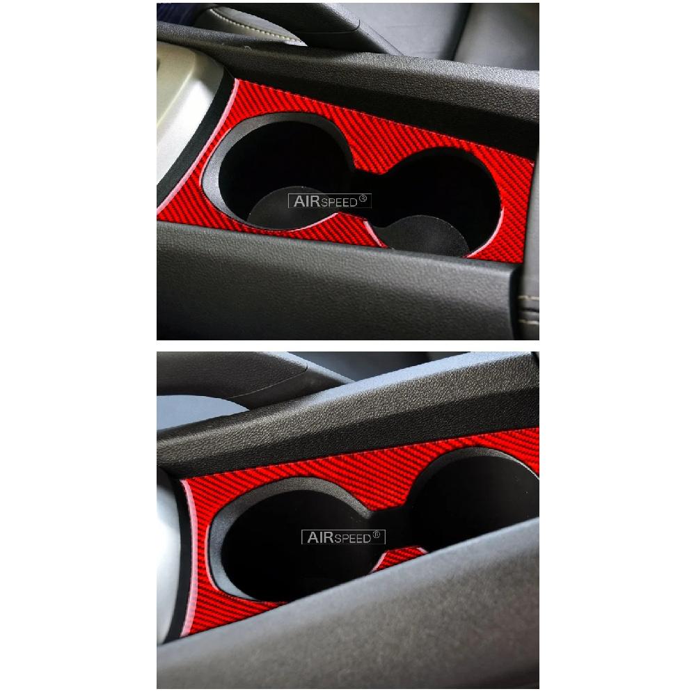 Real Soft Carbon Fiber for Chevrolet Camaro 2010 2011 2012 2013 2014 2015 Car Water Cup Holder Sticker Accessories Interior