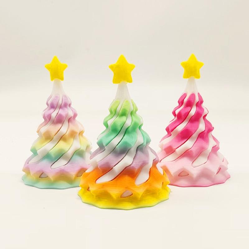 3D Printed Christmas Tree Christams Decoration Desk Ornament 3D Printed Figure Christams Gift for Guestd Home Decorations