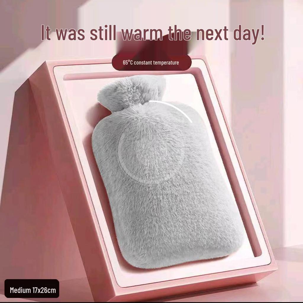 Plush Explosion-Proof Hot Water Bag for Warmth and Comfort