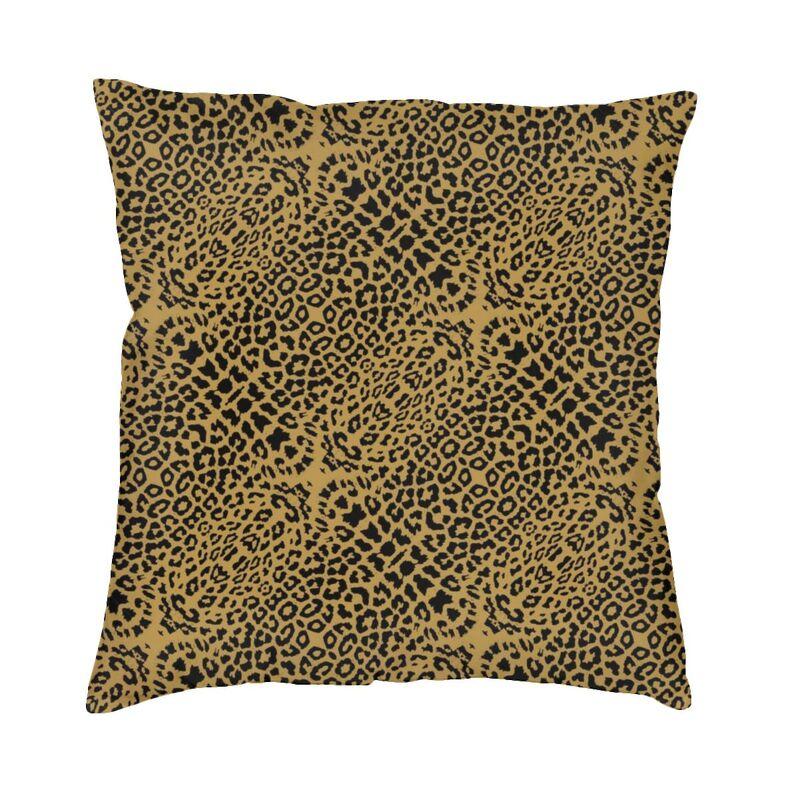 Leopard Cheetah Fur Hide Print Pink Pattern Square Pillow Case Home Decorative Cushions Throw Pillow Car Doublesided Printing