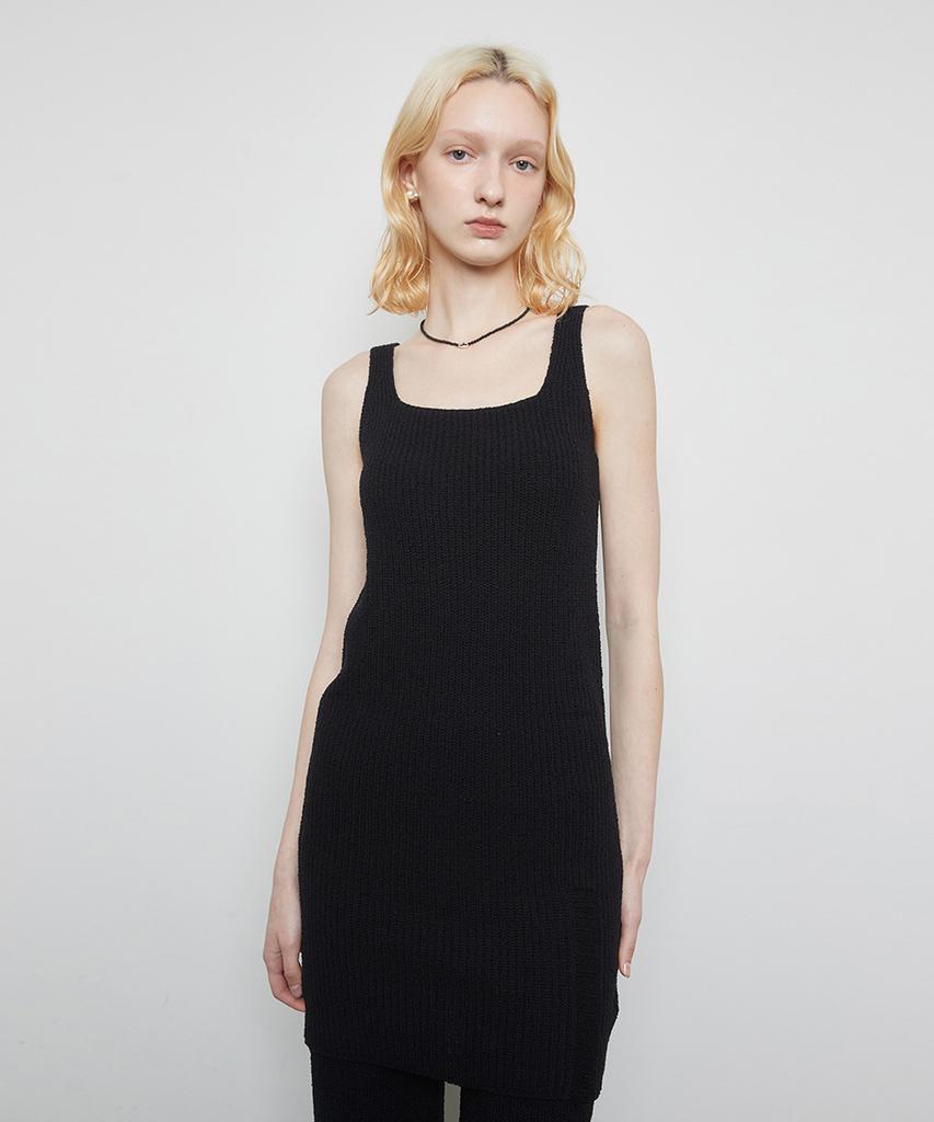 LARTIGENT L3 Demage Knit Dress(Black)