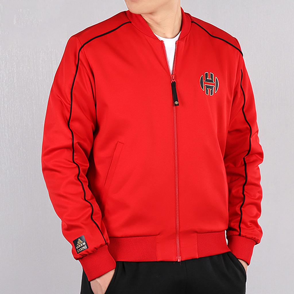 Adidas Tigerkopf-Stickerei, sportliche Freizeitjacke für Herren, Rot, FP8309