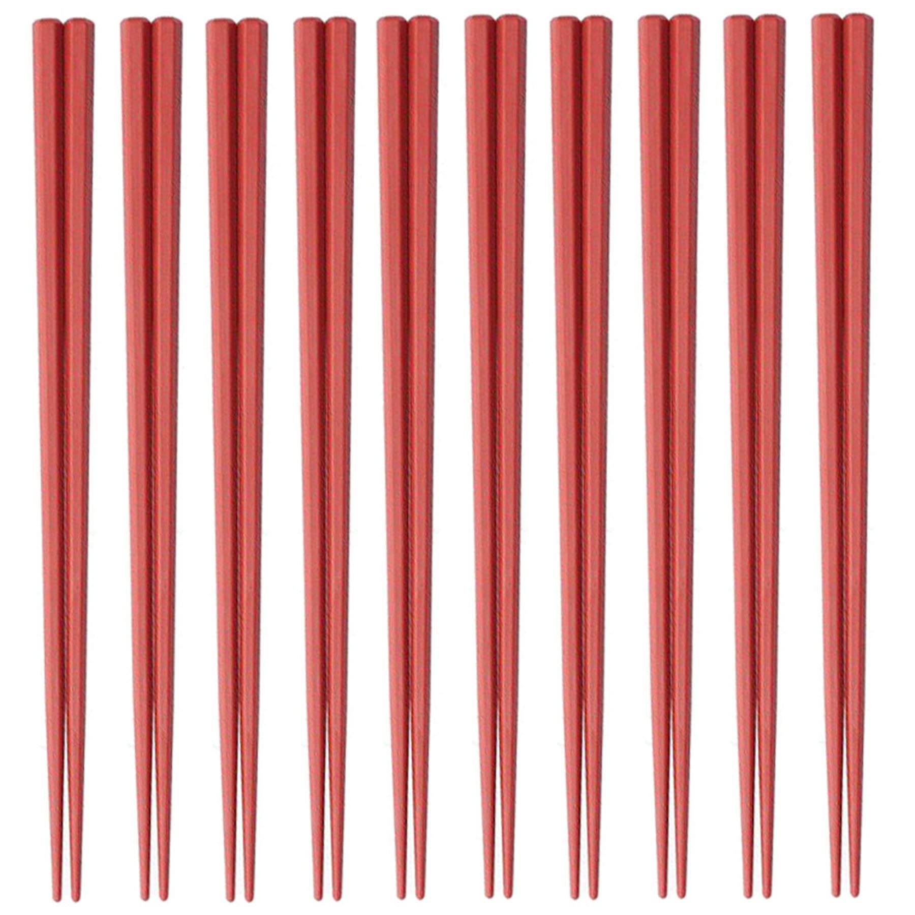 Nagao Set of 10 Dishwasher SPS Commercial Made in Japan Chopsticks, 23cm, Pairs, Vermilion, Safe, Resin, Use,