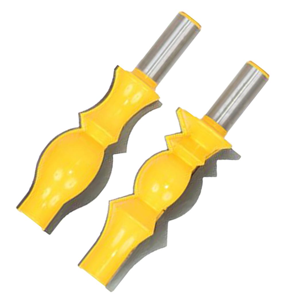 Buy 2pc 1/2" Shank Large Reversible Crown Molding Router Bit Woodworking Tools at affordable