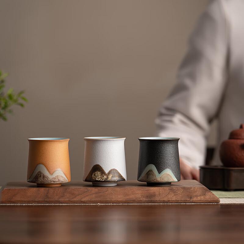 Su's Hand-painted Landscape Ceramic Master Teacup - A Thousand Miles Series