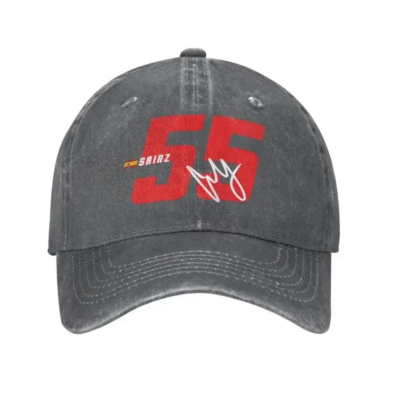 Personalized Cotton Carlos Sainz 55 Formula Racing Driver Baseball Cap Outdoor Unisex Women's Adjustable Dad Hat Summer