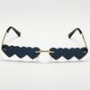 Small Love Heart Sunglasses Funny Glasses Personality Rimless Fashion Eyewear Street Shooting Glasses Sunglasses