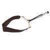 Saxophone Neck Strap for Alto Tenor Sax Breathable Adjustable Instrument Accessories with Metal Hook Brown