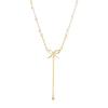 High-End Titanium Steel Bow Tassel Necklace: Elegant, Super Fairy Fashion for Women, Trendy Clavicle Chain