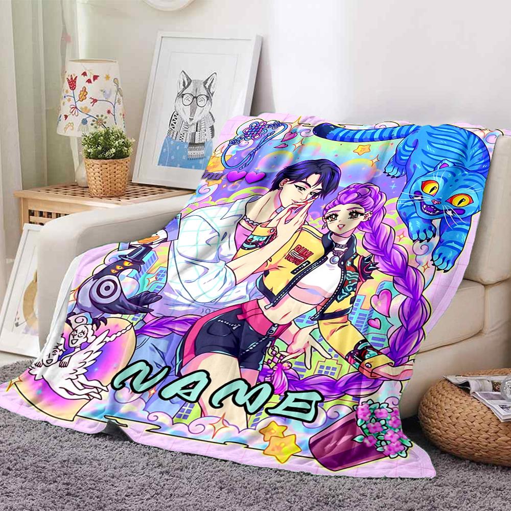 Custom 1pc Electric Energy Name Artwork Blanket, Soft And Comfortable Blanket, Casual Warm, Camping Travel Blanket, Birthday Gift Q912137