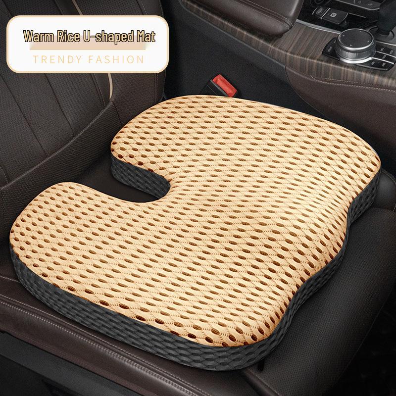 U-Shaped Memory Foam Seat Cushion for Office & Car - Breathable Comfort for Long Sitting