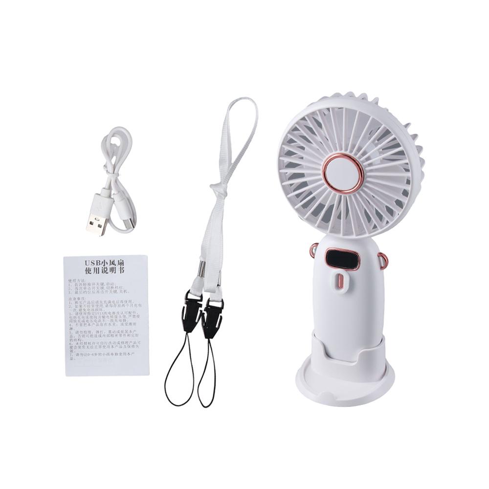 

Phone holder Fans for Travel Battery Operated Fans Digital Display Fan Personal Neck Fan Desk Fans