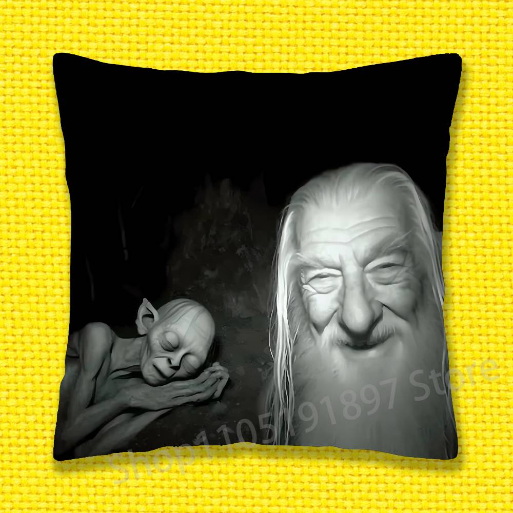 L-Lord of the R-Rings Gollum Throw Pillow Case For 55x55cm 30x30cm 50x50cm 45x45cm 40x40cm Square Chair Pillowcase Case