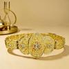 Retro Caucasian Wedding Style Metal Waist Belt for Formal Women's Gown