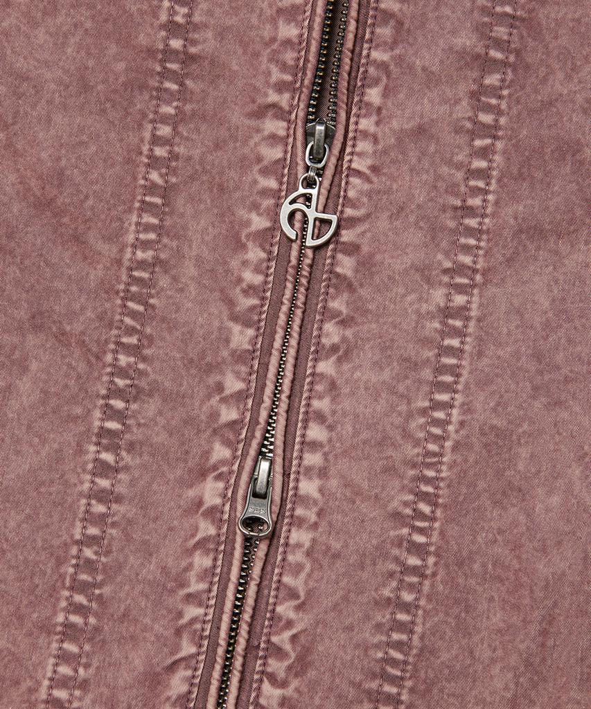 Nomanual Overdyed Two-Tone Jacket - Burgundy