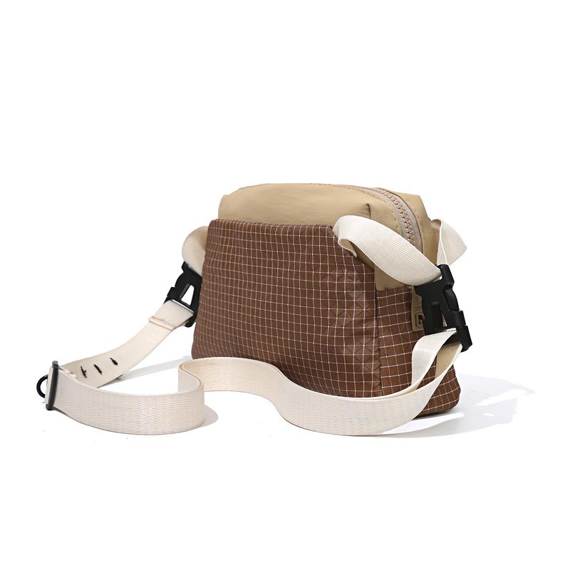 Women's Small Square Bag Contrast Shoulder Bag Water-repellent Nylon Bag