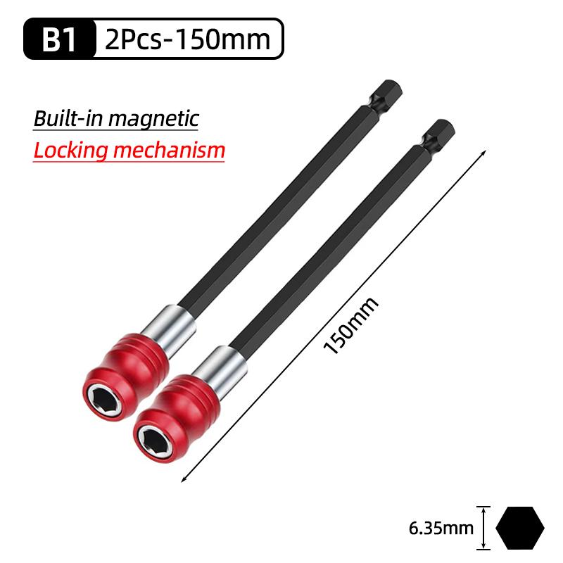 1/4" Hex Magnetic Screwdriver Bit Holder Quick Release Adapter Extension Rod Electric Drill Hand Tools 50/60/75/100/150/300mm