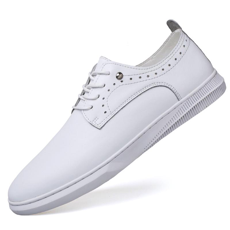 Luxusní značka Pánská ležérní letní prolamovaná obuv 2024 Nová móda Pánské outdoorové tenisky Pravá kůže Šněrovací Pánské skate boty