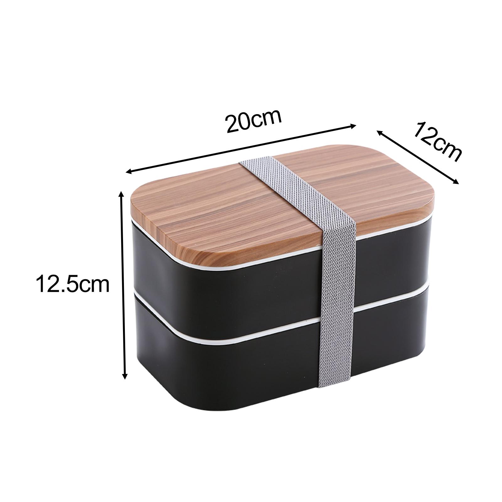 

Adult Lunch Box Set Leakproof Microwave Bento Box for Fishing Picnic чёрный