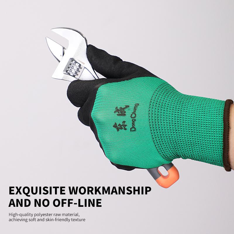 1/2/3/4/5 Paar Arbeitsschutzhandschuhe Schale Polyurethan-beschichtet Gestricktes Handgelenk Nicht rutschfest Verschleißfest Atmungsaktiv Sicherheitshandschuh