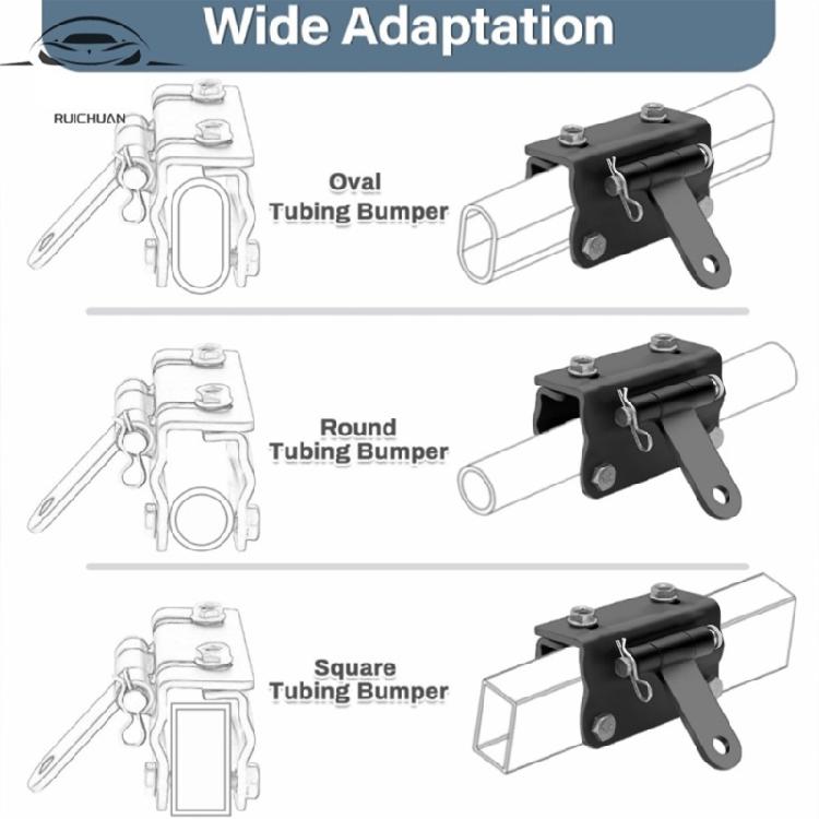 Universal Adjustable Snowmobile Bumper Hitch set rusts  resistant Snowmobile Hitch for Secure Towing & Enhanced Safety