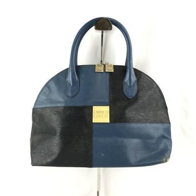 Leather Handbag Black × Blue(USED)