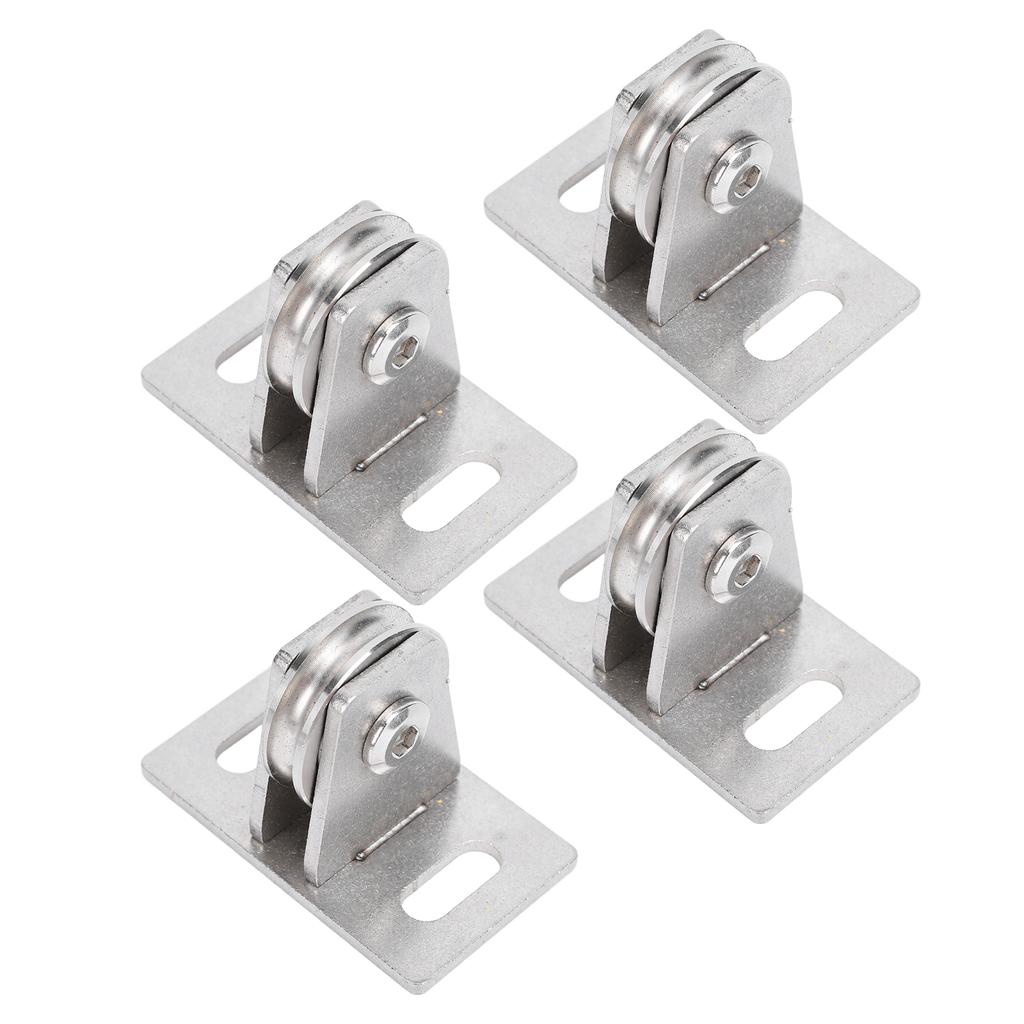 Fixed Pulley Single Silent Dual Bearings Carbon Steel 330lb Load Bearing Wall Mounted Lifting